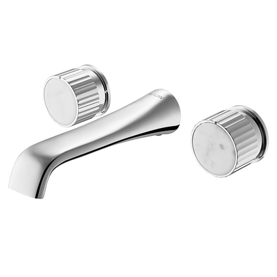 Conceal Wall Hung Basin Mixer Taps Knob Control Chrome / Gold Color