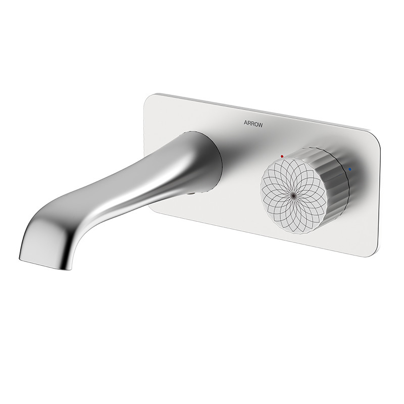 Modern Basin Mixer Faucets Concealed Hot Cold Water Washroom Chrome/Rose Gold Wash Basin Tap